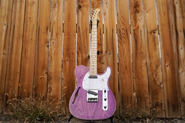 G&L TRIBUTE SERIES ASAT CLASSIC Semi-Hollow Lilac 6-String Electric Guitar